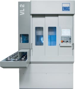 The VL 2 Vertical Turning Machine from EMAG is designed for the quality- and cost-conscious manufacturer and sub-supplier: a universal production aid that impresses with its small footprint and advantageous price-performance ratio – automatic workhandling included. 